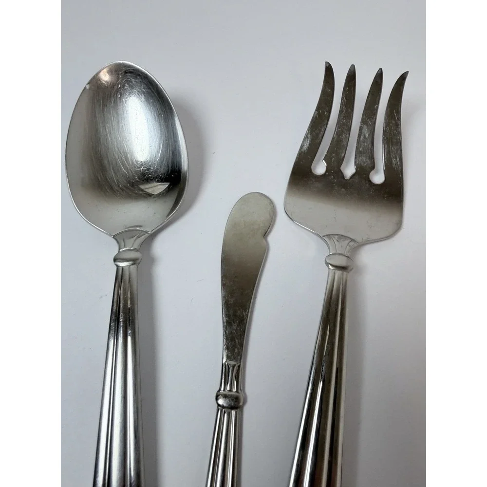 Lot of 3 Oneida Unity Stainless Serving Spoon Meat‎ Fork Butter Knife